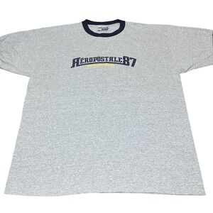 Vintage 90s Aeropostale 87 Athletic Performance Ringer T-Shirt Mens XL USA Made